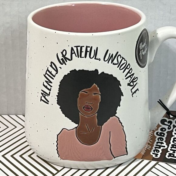 TALENTED, GRATEFUL, UNSTOPPABLE Ceramic Coffee Tea Mug 20oz Women Empowerment - Picture 7 of 12